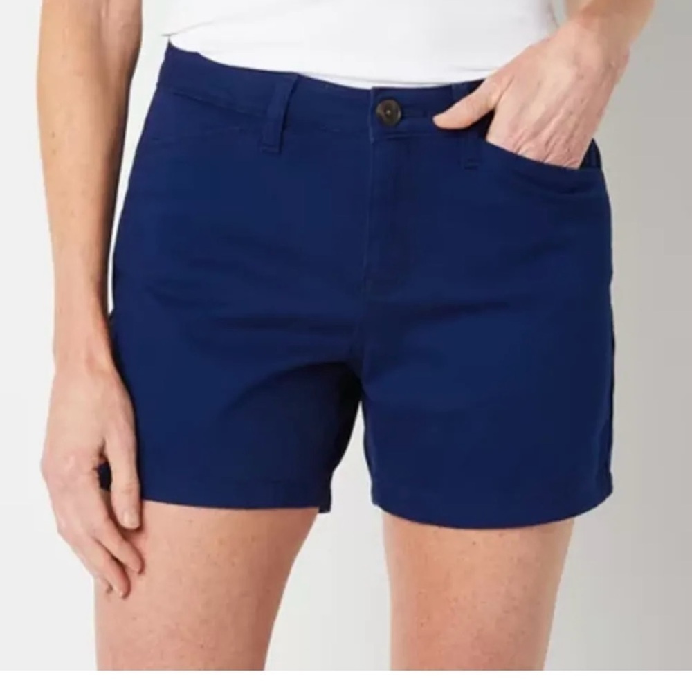Women's ST JOHN's BAY American Navy short Mid-Rise